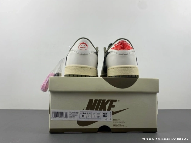 Official Maikesneakers 1 LOW DM7866-200 X JORDAN MEDIUM OG SCOTT TRAVIS OLIVE AIR 0716